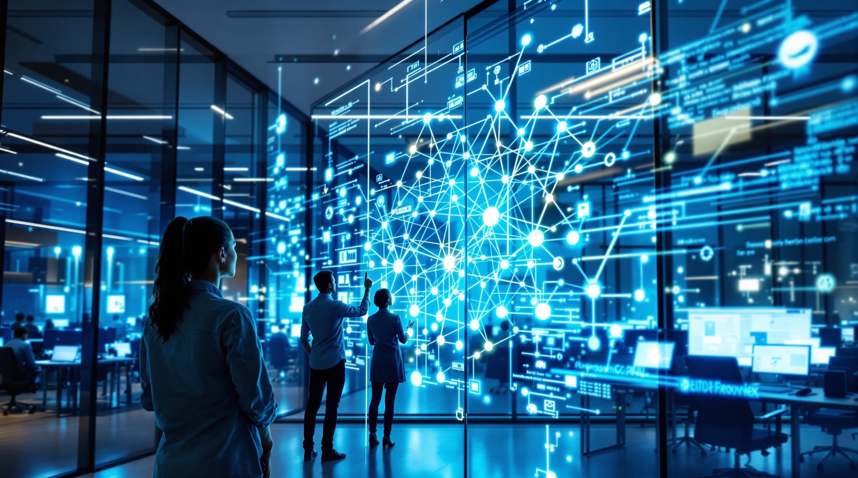 Moderne Netzwerkarchitektur mit vernetzten Servern und Cloud-Integration für maximale Flexibilität und Sicherheit