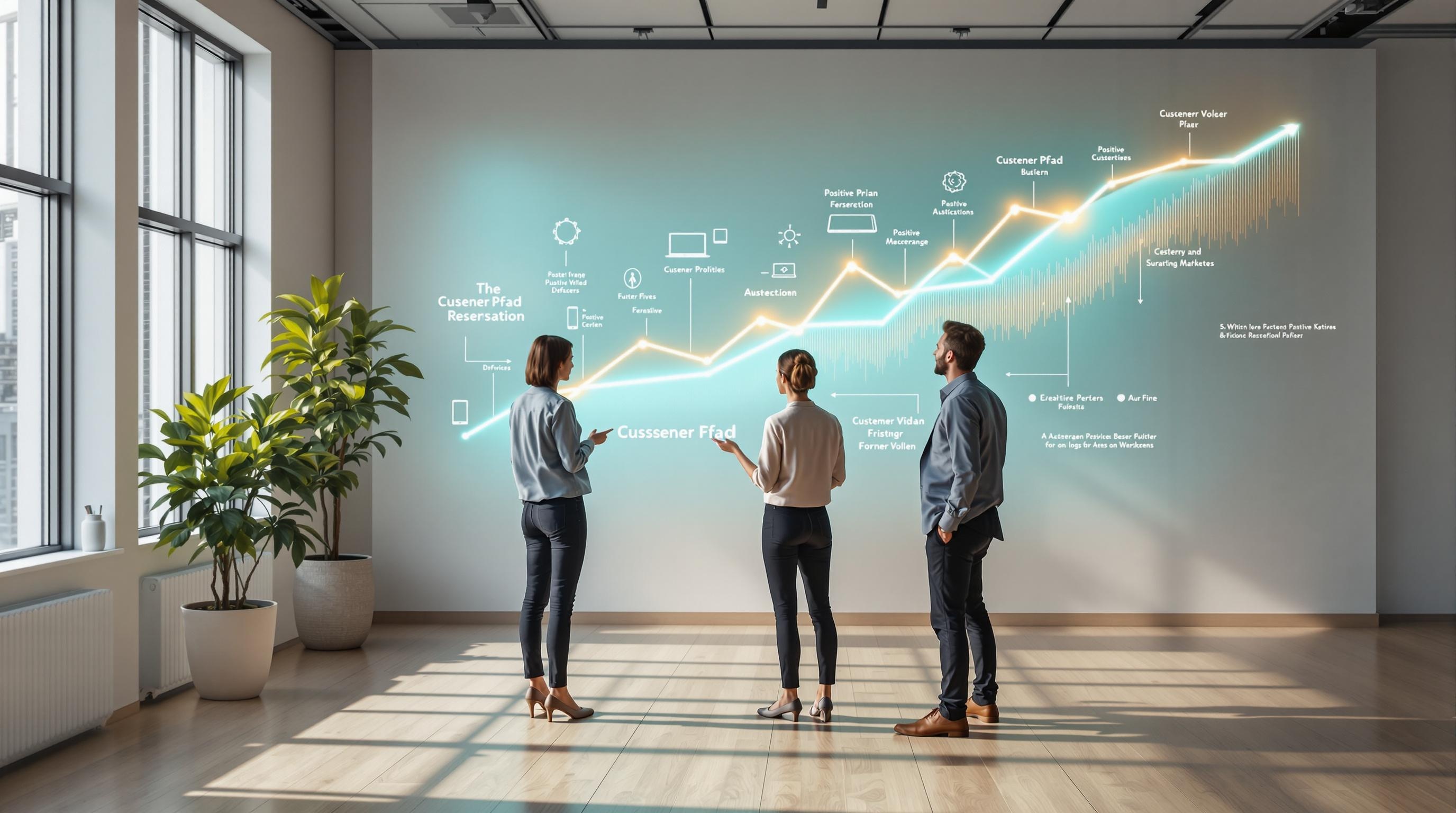 Strategisches Retargeting und Remarketing zur Customer Journey Optimierung - Mehrere digitale Geräte zeigen personalisierte Werbeeinblendungen für höhere Conversion-Raten und effizientere Kundengewinnung