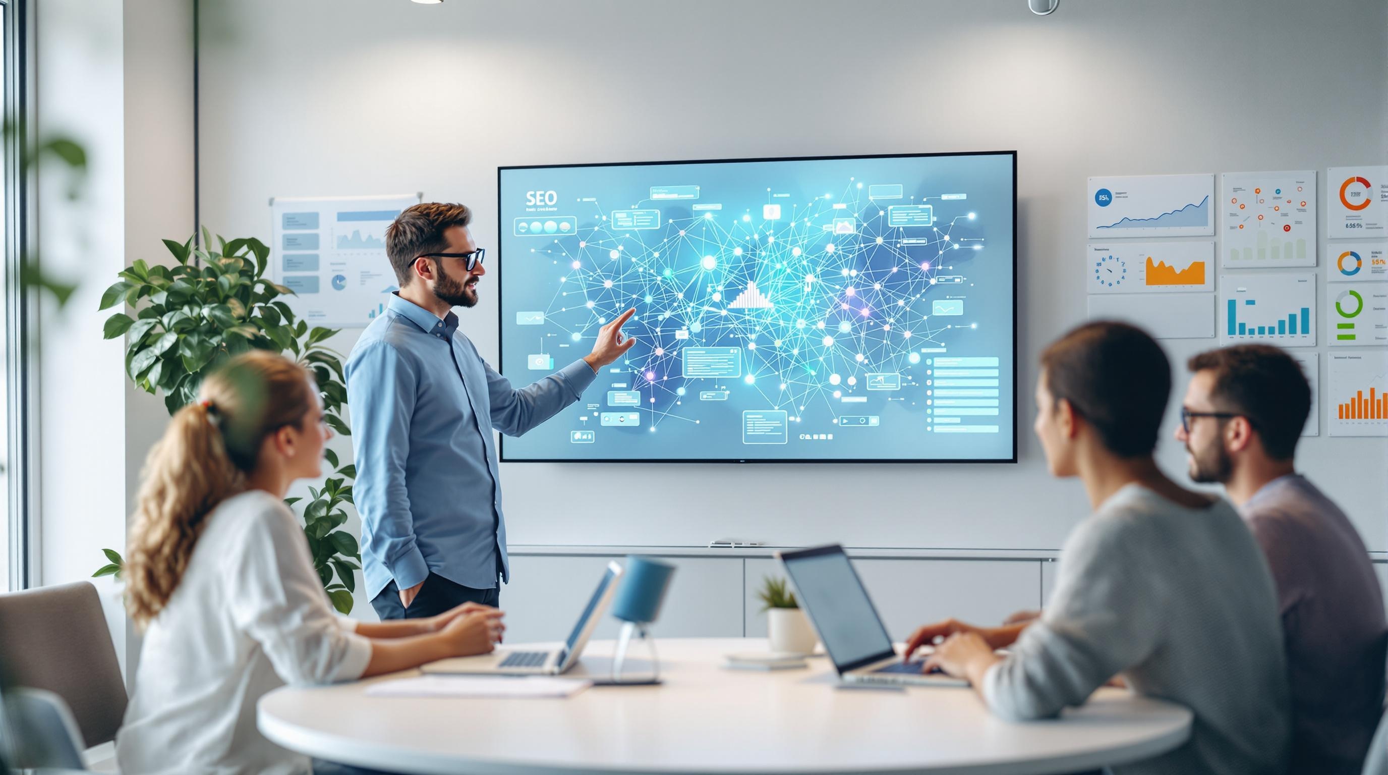Visualisierung moderner Suchalgorithmen und SEO-Optimierung